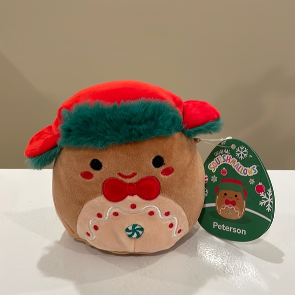 Squishmallows Other - ⚡️NWT 5” Peterson the Gingerbread Boy with Trapper Hat Christmas Squishmallow